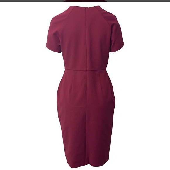 Acne Studios Lucille Sheath Dress in Burgundy Cotton blend Sz 36 US 4 - Picture 2 of 15
